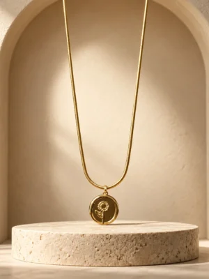24sept_4 Floral Medallion Pendant Necklace