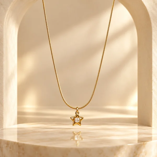 24sept_7 Crystal Star Pendant Necklace