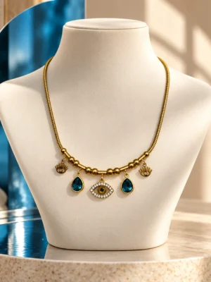 24sept_8 Evil Eye Charm Necklace