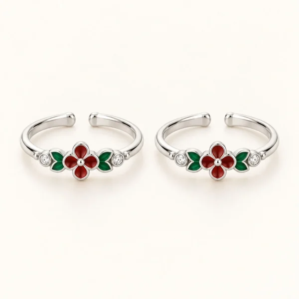NJ-TOE-ENAMEL-01 Toe Rings - Enamel