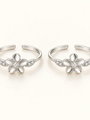 NJ-TOE-FLOWER-01 Toe Rings - Flower