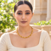 NIR-NEC-0009_Model_A Twisted Gold Chain Necklace