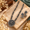 Silver Leaf Rosette Pendant Set